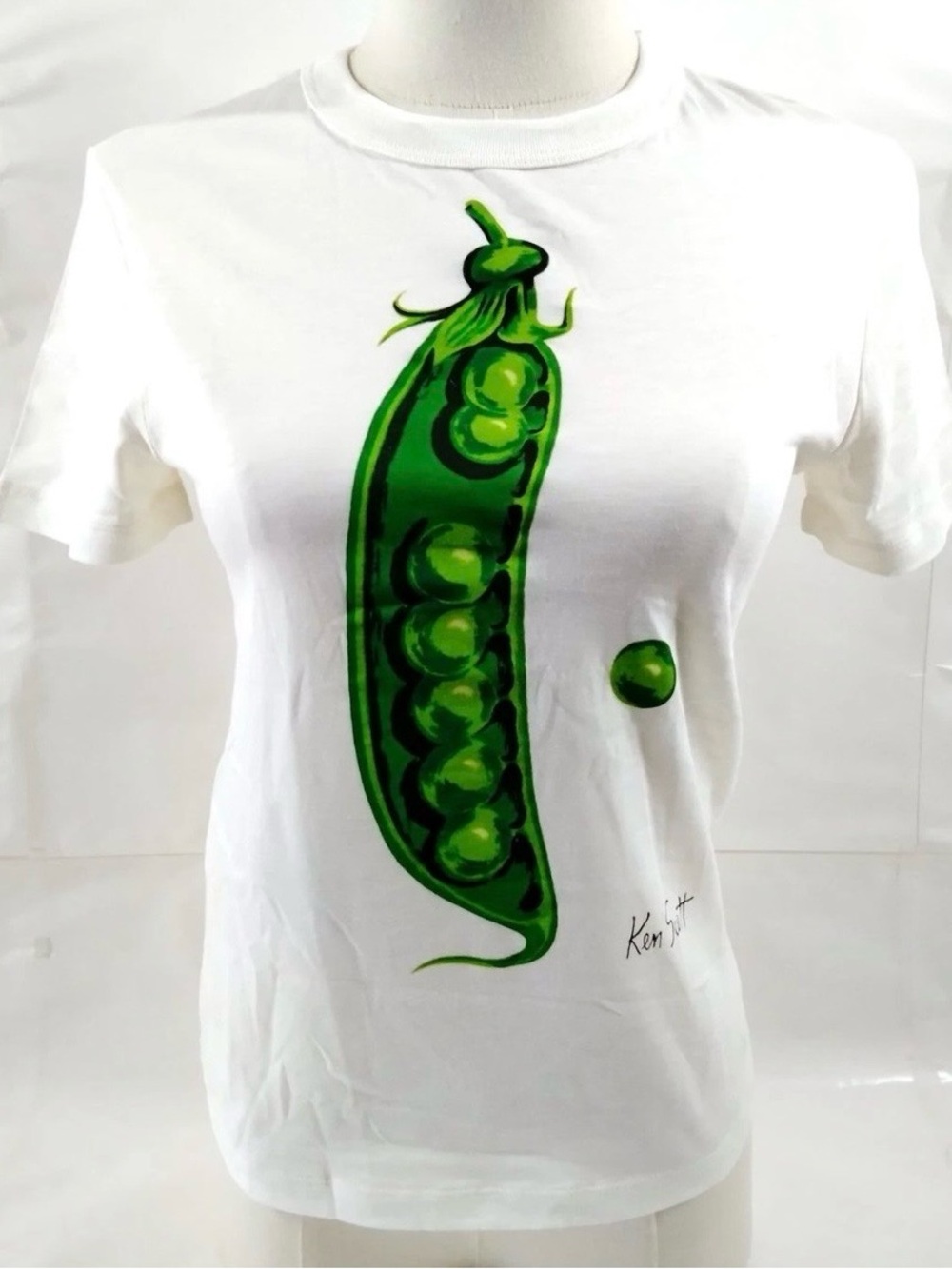 Gucci x Ken Scott Pea Pod Graphic Cotton T-Shirt White Size XS NWT